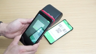 Demostración de operación de pagos seguros de la máquina POS Wisecard T80N